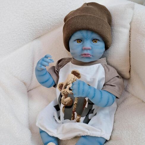 19 Inch 48cm Anatomically Correct Alien Reborn Baby Boy Doll Full Silicone Real Life Newborn Dolls that Look Real and Feel Real Gift Set for Kids 3+ and Collectors in Saudi Arabia