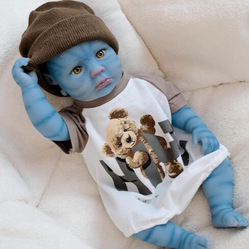 19 Inch 48cm Anatomically Correct Alien Reborn Baby Boy Doll Full Silicone Real Life Newborn Dolls that Look Real and Feel Real Gift Set for Kids 3+ and Collectors in Saudi Arabia