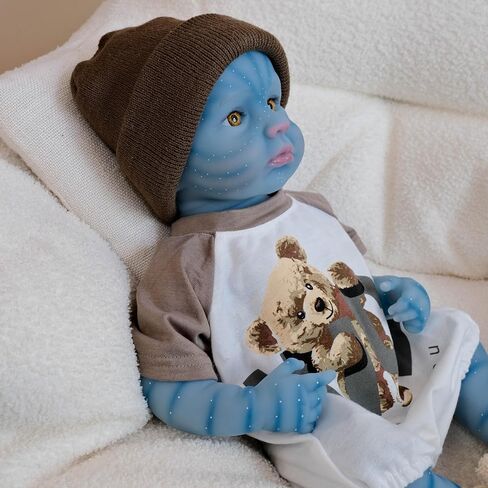 19 Inch 48cm Anatomically Correct Alien Reborn Baby Boy Doll Full Silicone Real Life Newborn Dolls that Look Real and Feel Real Gift Set for Kids 3+ and Collectors in Saudi Arabia