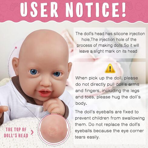 Vollence 23 inch Full Body Silicone Baby Dolls That Look Real,Real Platinum Doll Bald,Soft Lifelike Newborn - Girl in Saudi Arabia