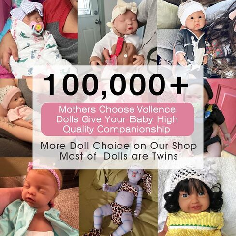 Vollence 23 inch Full Body Silicone Baby Dolls That Look Real,Real Platinum Doll Bald,Soft Lifelike Newborn - Girl in Saudi Arabia