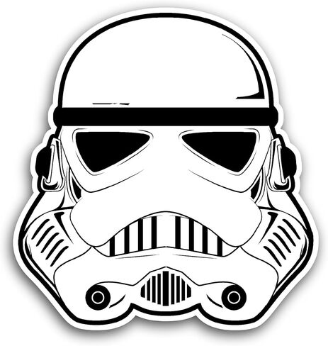 2 (Pieces) 3" and 5" Stormtrooper Sticker, Waterproof Vinyl Decals for Many Purpose Like Cars, Trucks, Laptops, Phones, Windows and More in Saudi Arabia