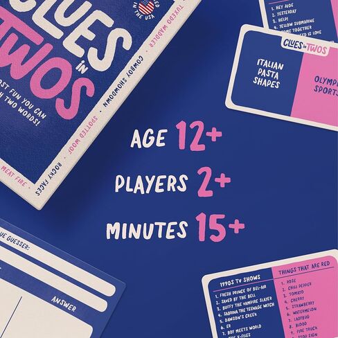 Clues in Twos | The Most Fun You can Have with Two Words! | A Family Friendly Party Game Perfect for Teens & Adults | Age 12+ | 2-8 Players (Classic Edition) in Saudi Arabia