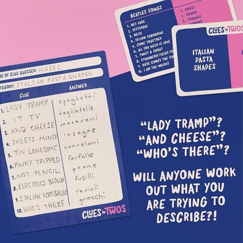 Clues in Twos | The Most Fun You can Have with Two Words! | A Family Friendly Party Game Perfect for Teens & Adults | Age 12+ | 2-8 Players (Classic Edition) in Saudi Arabia