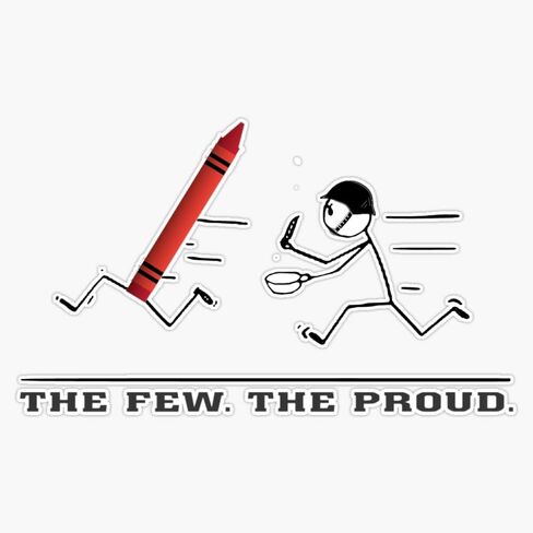 Red Crayons are The Best! Magnet Reusable Flexible Magnetic Sticker 5" in Saudi Arabia