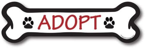 Magnet Me Up Adopt Dog Bone Car Magnet Decal, 2x7 Inches, Heavy Duty Automotive Magnet for Car Truck SUV in Kuwait