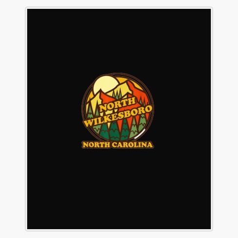 North Wilkesboro, North Carolina Magnetic Reusable Bumper Vinyl Sticker 5" in Saudi Arabia