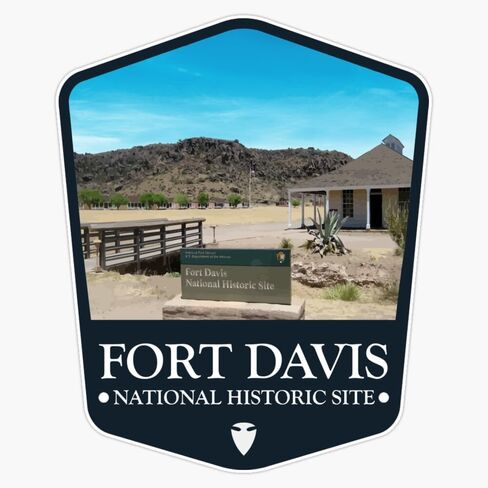 Fort Davis National Historic Site West Texas National Park Ruins of United States Gifts for Climbing Mountains of America Magnetic Reusable Bumper Vinyl Sticker 5" in Saudi Arabia