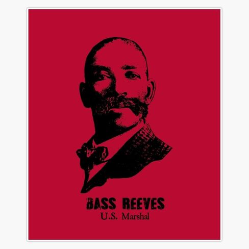 Bass Reeves U.S. Marshal Che Style Magnetic Reusable Bumper Vinyl Sticker 5" in Saudi Arabia