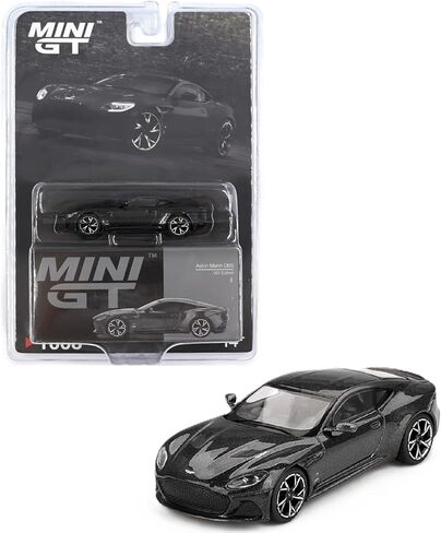 Diecast Model Car Compatible with Mini GT 1:64 Aston Martin DBS 007 Edition Black Limited Edition MGT01008 in Kuwait