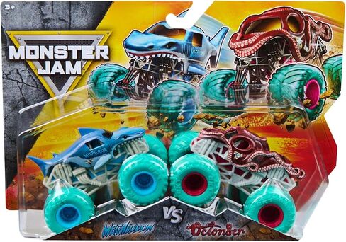 Monster Jam Official 1:64 Scale Diecast Truck 2-Pack Series 35 Megalodon vs Octon8er in Kuwait