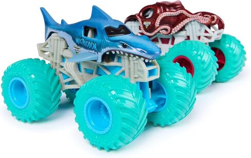 Monster Jam Official 1:64 Scale Diecast Truck 2-Pack Series 35 Megalodon vs Octon8er in Kuwait