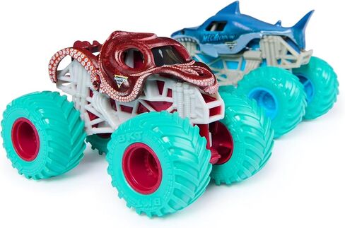 Monster Jam Official 1:64 Scale Diecast Truck 2-Pack Series 35 Megalodon vs Octon8er in Kuwait