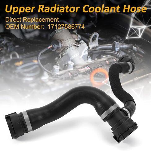 17127586774 Upper Radiator Coolant Hose 2008-2019 For BMW E70 F15 E71 F16 Replacement # 17127576356 7576356 7586774 V202407 70698 27434A 753914 103465 824564601 053014 97813 2420551 226101 in Saudi Arabia