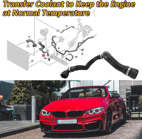 17127586774 Upper Radiator Coolant Hose 2008-2019 For BMW E70 F15 E71 F16 Replacement # 17127576356 7576356 7586774 V202407 70698 27434A 753914 103465 824564601 053014 97813 2420551 226101 in Saudi Arabia