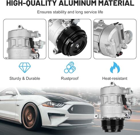 ضاغط تكييف هواء جديد لـ 2015-2018 مرسيدس بنز C250 C300 C350e 2.0L، لـ 2017-2020 C43 AMG 3.0L E200 E250 E300 2.0L، لـ 2020-2023 E350 2.0L، لـ 2016-2021 GLC250 جي ال سي300 ميتريس 2.0 لتر in Kuwait