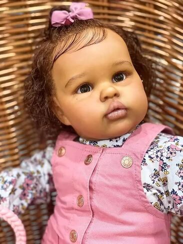 Reborn Baby Dolls Girl Looking Real Life 24 inch Toddler Reborn Doll Pickel with Blonde Hair Bebes de Silicona Reborns Weighted Doll for Newborn Toddlers Child Toys Age 6+ Girls in Saudi Arabia