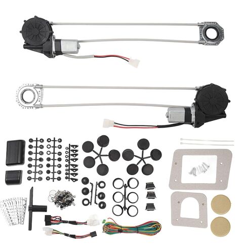 Electric Power Window Lift Regulator Conversion Kit Universal Upgrade Manual to Electric Windows for 2 Door Cars Trunks Pickups ABS Metal 12V DC Motor with Wrench Accessories in Saudi Arabia