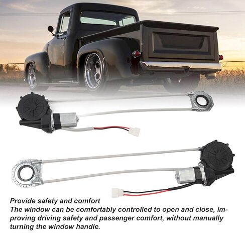 Electric Power Window Lift Regulator Conversion Kit Universal Upgrade Manual to Electric Windows for 2 Door Cars Trunks Pickups ABS Metal 12V DC Motor with Wrench Accessories in Saudi Arabia