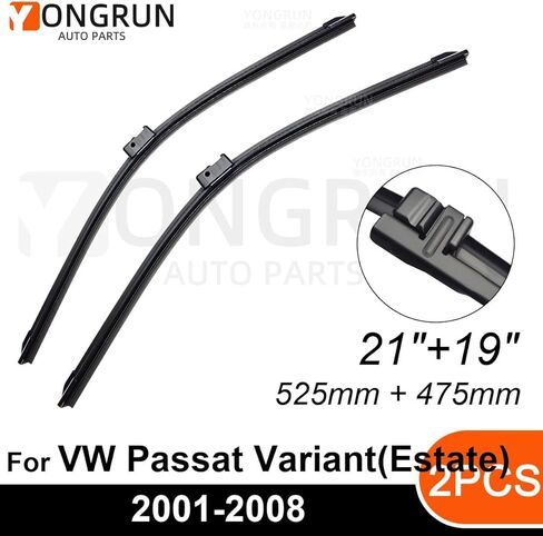Auto Car Wipers 2PCS, 21"+19" Front And Rear Replacement for VW Passat Variant(Estate) 2001-2008, Windshield Wiper Blades Original Equipment Wiper Blade, That Meet OEM Quality Easy DIY Install in Saudi Arabia