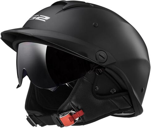 LS2 Helmets Rebellion Motorcycle Half Helmet (Matte Black - 2X-Large) in Kuwait