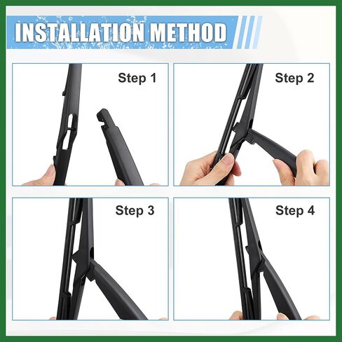 Motoforti Rear Windshield Wiper Blade Arm Replacement Set OEM Quality Fit for Ford Fiesta MK6 2008-2019 - Pack of 2 Long-lasting in Kuwait