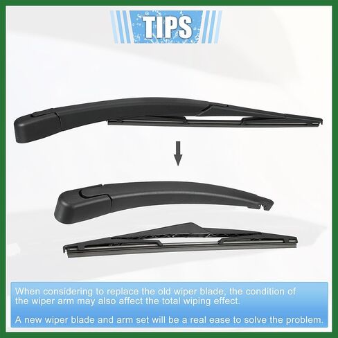 Motoforti Rear Windshield Wiper Blade Arm Replacement Set OEM Quality Fit for Ford Fiesta MK6 2008-2019 - Pack of 2 Long-lasting in Kuwait
