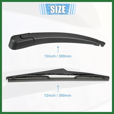 Motoforti Rear Windshield Wiper Blade Arm Replacement Set OEM Quality Fit for Ford Fiesta MK6 2008-2019 - Pack of 2 Long-lasting in Kuwait