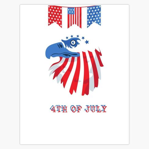 4th of July Fireworks Magnet Reusable Flexible Magnetic Sticker 5" in Saudi Arabia