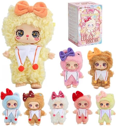 صندوق Liila's Lucky Cat Serie Blind Box، ألعاب رائعة قابلة للتجميع، دمية قابلة للتعليق مقاس 6.3 بوصة مع تصميمات فريدة لهدايا عيد الميلاد، قطعة واحدة (1 من 9 أنماط محتملة) in Saudi Arabia