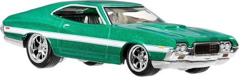 Hot Wheels Premium Fast & Furious 1972 Ford Gran Torino Sport, 1:64 Scale, Green in Kuwait