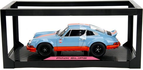 Jada Pink Slips 1973 Porsche 911 RSR - 1:18 Scale Diecast Model with Gulf Livery, Opening Doors and Working Steering - for Collectors and Enthusiasts 14+ - Blue and Orange in Saudi Arabia