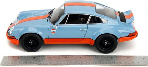 Jada Pink Slips 1973 Porsche 911 RSR - 1:18 Scale Diecast Model with Gulf Livery, Opening Doors and Working Steering - for Collectors and Enthusiasts 14+ - Blue and Orange in Saudi Arabia