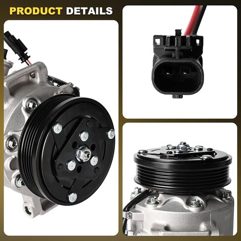 Air Conditioning AC Compressor with Clutch Compatible with Chevrolet Malibu 1.5L 2016 2017 2018 2019 2020 2021 2022,Replaces 168361, 167361, 84005713, CO29315C in Saudi Arabia