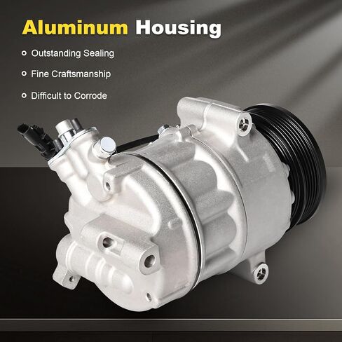 Air Conditioning AC Compressor with Clutch Compatible with Chevrolet Malibu 1.5L 2016 2017 2018 2019 2020 2021 2022,Replaces 168361, 167361, 84005713, CO29315C in Saudi Arabia