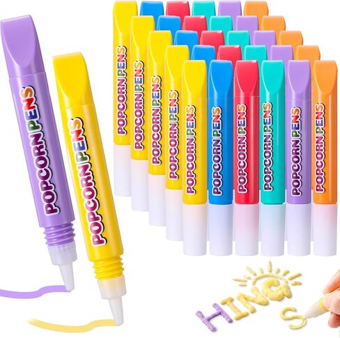 Honoson 48 Pcs Magic Puffy Neon Gel Pens Bulk 6 Color Bubble Popcorn Paint Pen 3D Art Foam Texture DIY Bubble Popcorn Drawing Markers for Xmas Kids Art Painting Supplies for Home School Birthday Gift in Kuwait