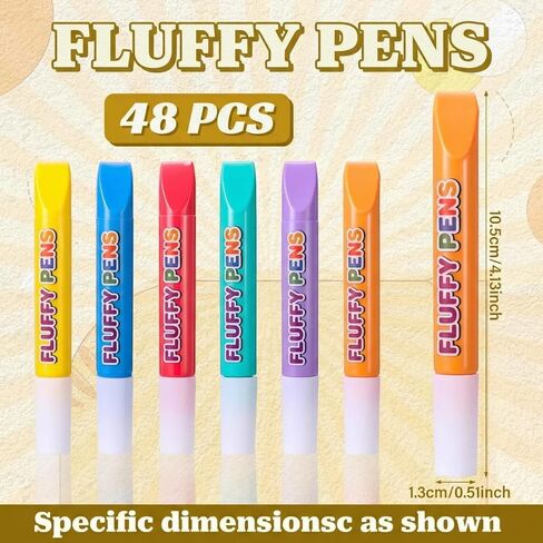 Honoson 48 Pcs Magic Puffy Neon Gel Pens Bulk 6 Color Bubble Popcorn Paint Pen 3D Art Foam Texture DIY Bubble Popcorn Drawing Markers for Xmas Kids Art Painting Supplies for Home School Birthday Gift in Kuwait