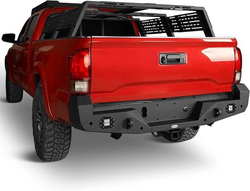 Hooke Road Tacoma Rear Bumper w/2 ×18W LED Lights for 3rd Gen Toyota Tacoma 2016 2017 2018 2019 2020 2021 2022 2023 in Kuwait