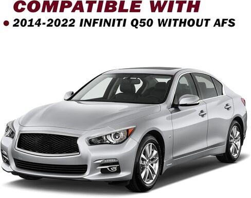 JSBOYAT Fits for 2014 2015 2016 2017 2018 2019 2020 2021 2022 Infiniti Q50 w/o AFS Left Driver Side Headlight Assembly Projector Headlamp w/LED DRL in Saudi Arabia