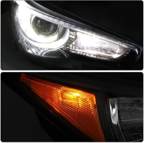 JSBOYAT Fits for 2014 2015 2016 2017 2018 2019 2020 2021 2022 Infiniti Q50 w/o AFS Left Driver Side Headlight Assembly Projector Headlamp w/LED DRL in Saudi Arabia