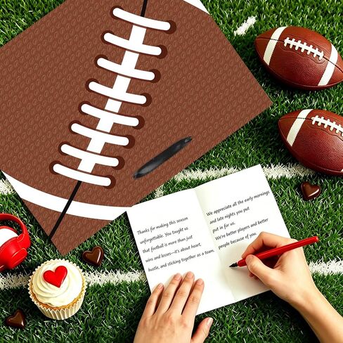 YXYASR Large Football Gift Bag, Sports Gift Bag with Tissue Paper and Greeting Card with Envelope, Football wrapping paper Bag for Birthday, Game Day Football Party Supplies in Kuwait