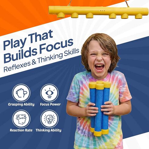 Reflex Drop Stick Game - Hand Eye Coordination Training Toy - Reaction Time Training Challenge with Remote and 3 Adjustable Speed Modes for Kids and Adults - Catch Falling Sticks Reflex Trainer Game in Saudi Arabia