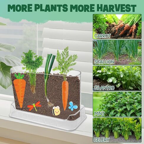 Root Viewer Kit for Kids Gardening Set with Fun Stickers & Storybook, Science STEM Toys & Craft Planting Kits for Ages 4-12 Birthday Gifts for Girls & Boys 4 5 6 7 8 Year Old in Saudi Arabia