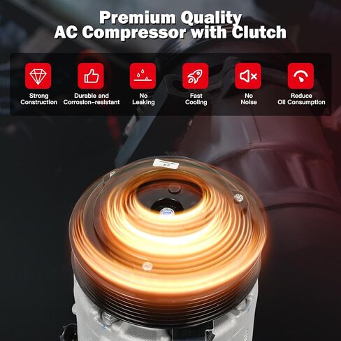 cciyu Air Conditioning Compressor for Dodge for Ram 1500/1500 Classic 4000 5.7L 2014-2023 Replaces AC Compressor for Car 6 Grooves in Saudi Arabia