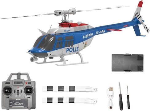 C138 PRO Remote Control Helicopter with One-Touch Inverted Flight, 2.4G 6CH 206 Flybarless RC Helicopter for Adult, Gyro Altitude Hold & Positioning & 3D Stunt in Saudi Arabia
