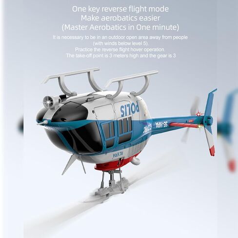 C138 PRO Remote Control Helicopter with One-Touch Inverted Flight, 2.4G 6CH 206 Flybarless RC Helicopter for Adult, Gyro Altitude Hold & Positioning & 3D Stunt in Saudi Arabia