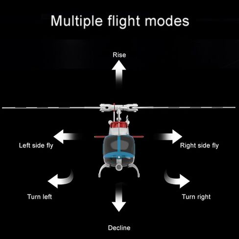 C138 PRO Remote Control Helicopter with One-Touch Inverted Flight, 2.4G 6CH 206 Flybarless RC Helicopter for Adult, Gyro Altitude Hold & Positioning & 3D Stunt in Saudi Arabia