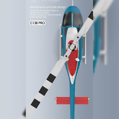 C138 PRO Remote Control Helicopter with One-Touch Inverted Flight, 2.4G 6CH 206 Flybarless RC Helicopter for Adult, Gyro Altitude Hold & Positioning & 3D Stunt in Saudi Arabia