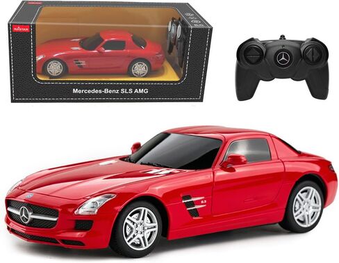 RASTAR 40100 1/24 Officially Licensed Mercedes-Benz SLS AMG RC Car Model with 2.4GHz Remote Control & Independent Suspension for Play & Display - Ideal Gift for Car Lovers Ages 6+ - Red in Saudi Arabia