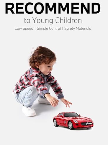 RASTAR 40100 1/24 Officially Licensed Mercedes-Benz SLS AMG RC Car Model with 2.4GHz Remote Control & Independent Suspension for Play & Display - Ideal Gift for Car Lovers Ages 6+ - Red in Saudi Arabia